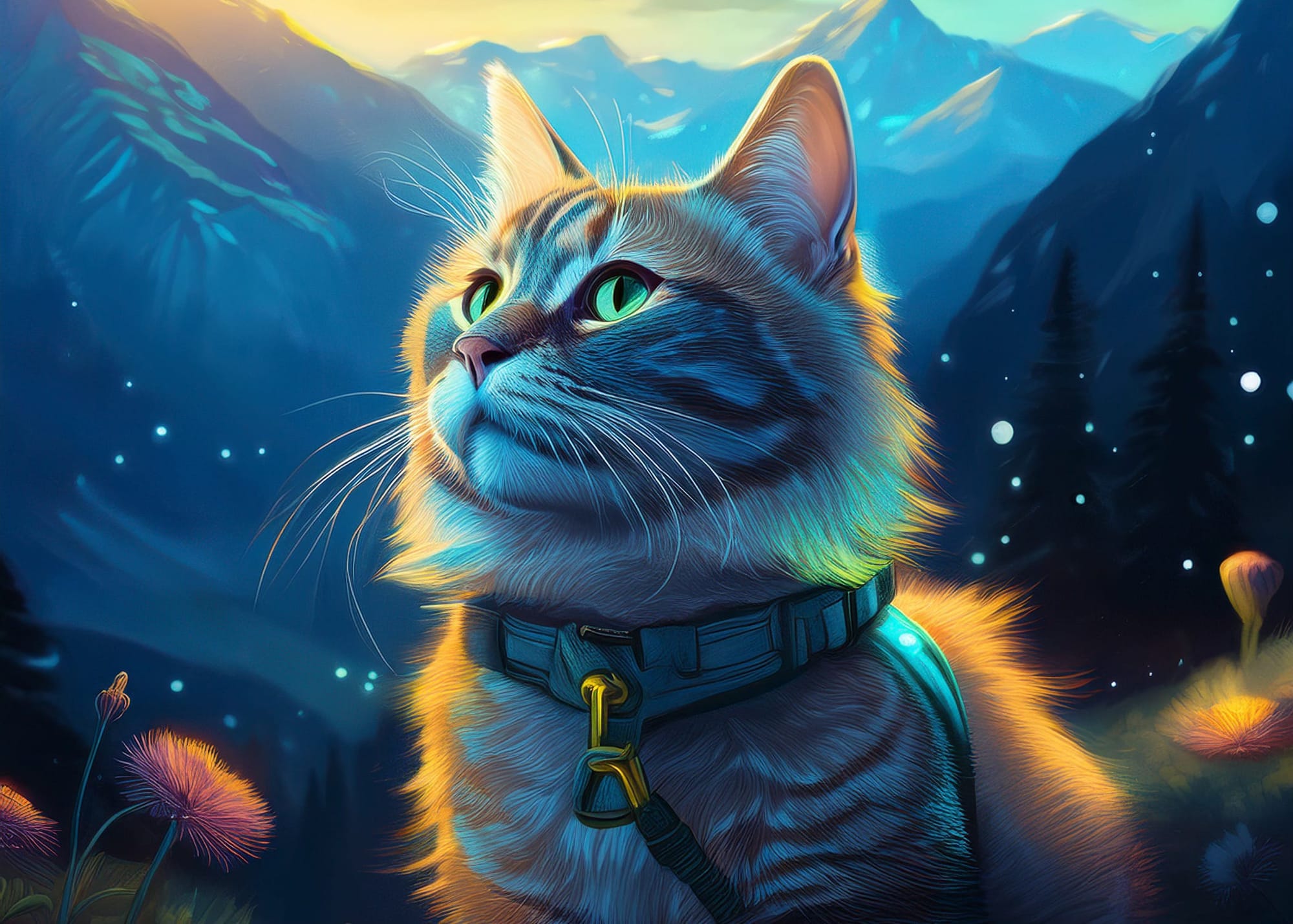 cat looking hopefully into the mountains - which we wish we could do but all this smoke from the wildfires are stopping us